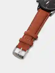 Коричневый мужские часы c кожаным ремешком