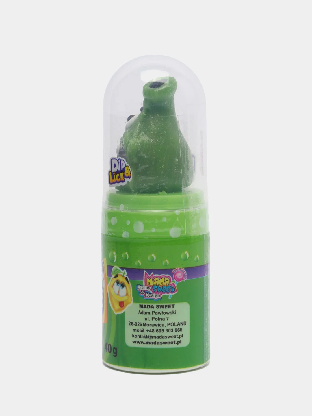 Леденцы с кислой пудрой лимон Johny Bee "Dip-n-Lick Fizzy Bottle Pop", 40 г
