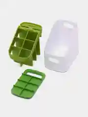 Кухонный органайзер-подставка для столовых приборов, с заточкой для ножей, зеленый цвет