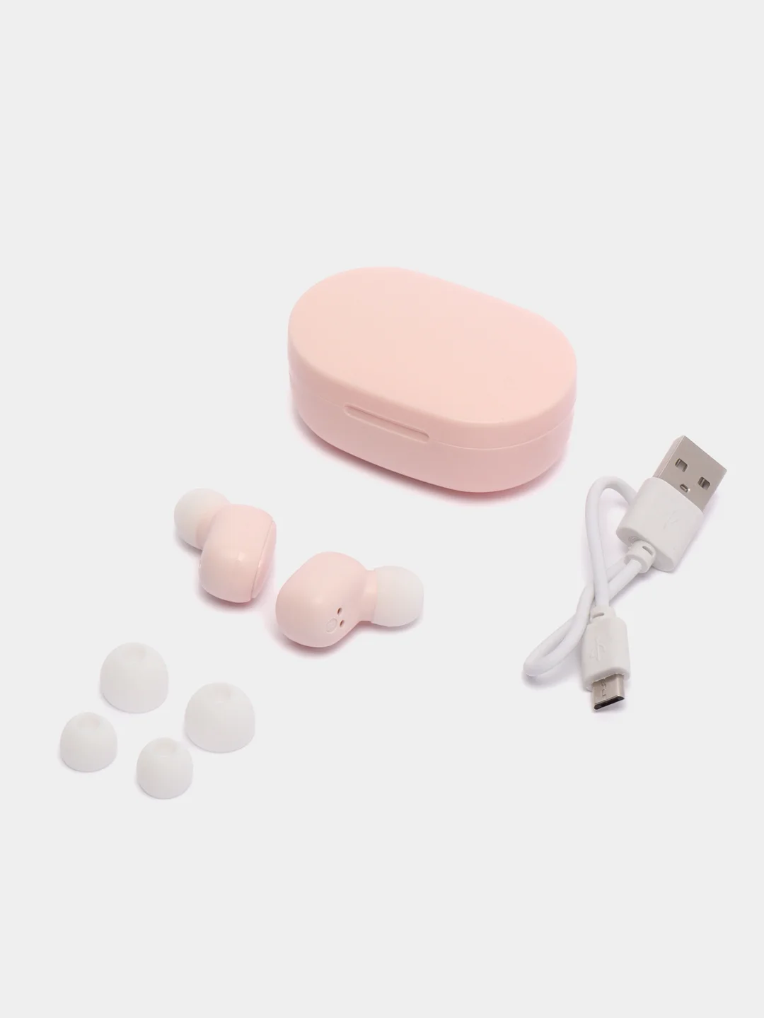 Розовый беспроводные наушники TWS A6S MiPods, Bluetooth 5.1
