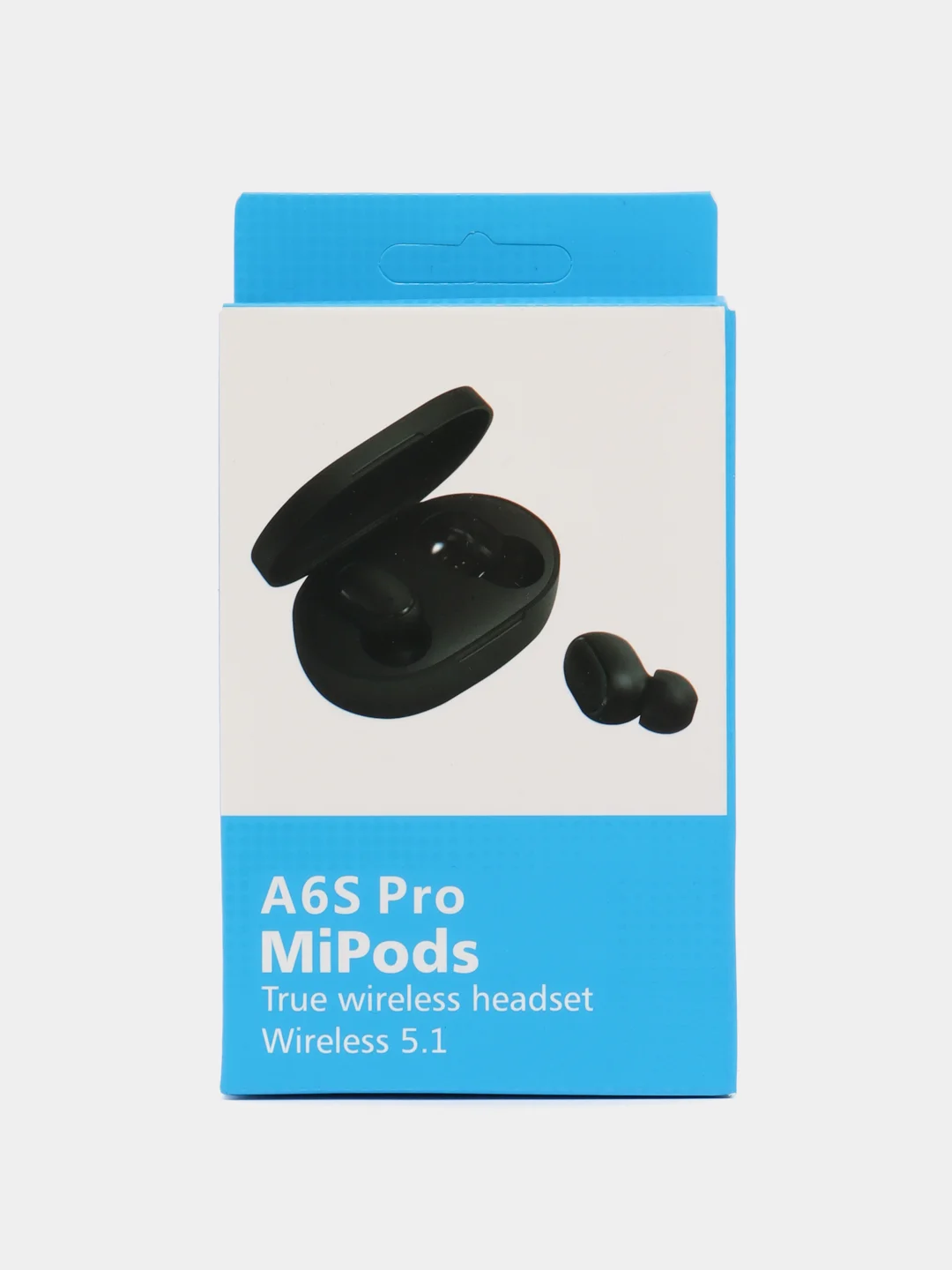 Голубой беспроводные наушники TWS A6S MiPods, Bluetooth 5.1