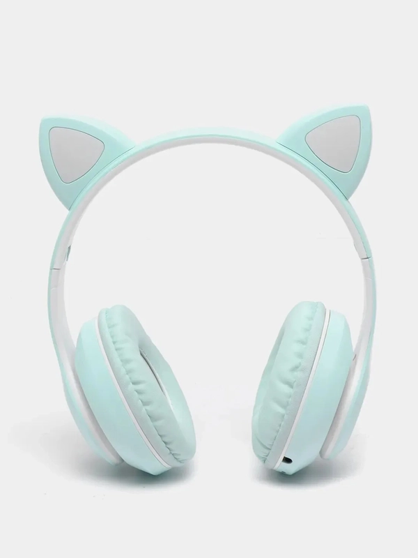 Детские беспроводные наушники "Cat Ear", c кошачьими светящимися ушками