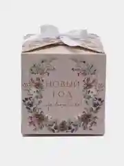 Пудровый новогодняя коробка квадратная