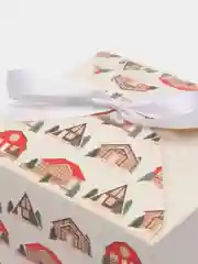 Кремовый новогодняя коробка квадратная