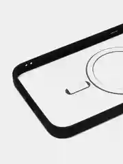 Черный чехол MagSafe для iPhone 11, 12, 13, 14, 15, Pro, Pro Max, Plus, mini, айфон, магсейф