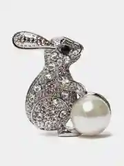 Серебряный брошь женская