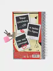 Красный анкета для девочки А6 с замком