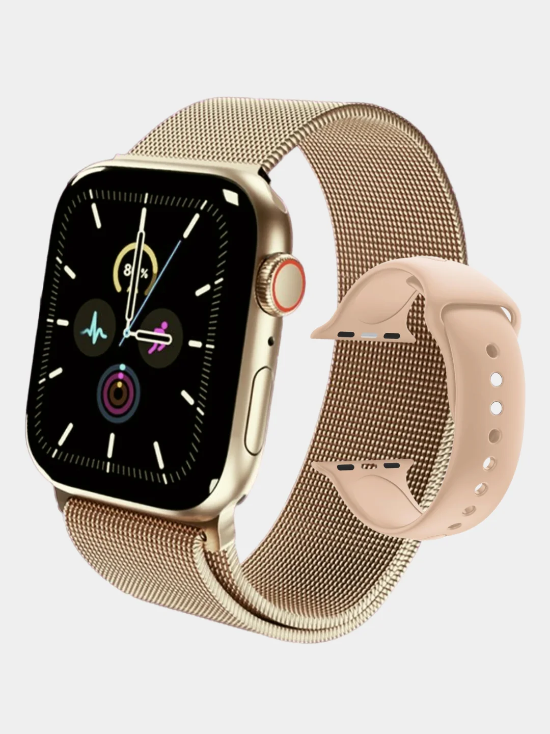 Золотой умные смарт-фитнес часы Smart Watch X9 Pro 2, X8 Pro, X9 Ultra 2 наручный браслет