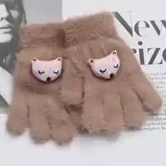 Хаки детские перчатки теплые с героями мультфильмов