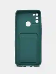 Зеленый чехол  INFINIX HOT 10 PLAY, HOT 11 PLAY с отделением для пластиковой карты