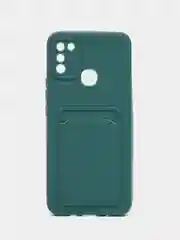 Зеленый чехол  INFINIX HOT 10 PLAY, HOT 11 PLAY с отделением для пластиковой карты