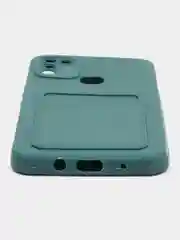 Зеленый чехол  INFINIX HOT 10 PLAY, HOT 11 PLAY с отделением для пластиковой карты