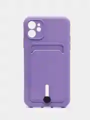Фиолетовый чехол с карманом для карт для iPhone (Айфон) 11
