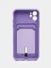 Фиолетовый чехол с карманом для карт для iPhone (Айфон) 11