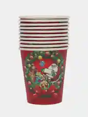 Алый стакан бумажный "Новый год", 0,2 л