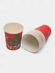 Красный стакан бумажный "Новый год", 0,2 л