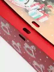 Бордовый коробка новогодняя