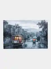Картина на холсте "Сан-Франциско", 90х55см