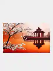 Картина на холсте "Сакура на закате" /постер/картина на стену/холст/декор для дома/90х55см