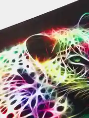 Картина на холсте "Неоновый леопард" /постер/картина на стену/холст/декор для дома/90х55см