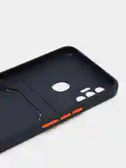 Темно-синий чехол с отделением для пластиковой карточки TECNO SPARK 7