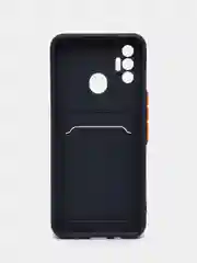Темно-синий чехол с отделением для пластиковой карточки TECNO SPARK 7