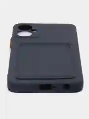Синий чехол TECNO SPARK 9 PRO с отделением для пластиковой карты и защита камеры