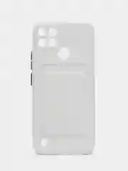 Белый чехол с отделением для пластиковой карточки REALME C21Y
