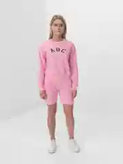 Конфетный костюм с шортами женский