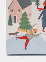Кремовый новогодняя кубическая коробка