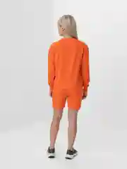 Оранжевый костюм с шортами женский