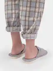 Голубой тапочки домашние женские