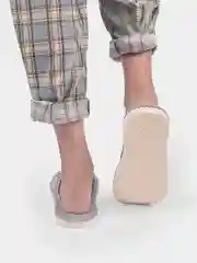 Голубой тапочки домашние женские
