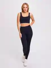 Черный костюм спортивный женский для фитнеса