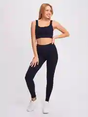 Черный костюм спортивный женский для фитнеса