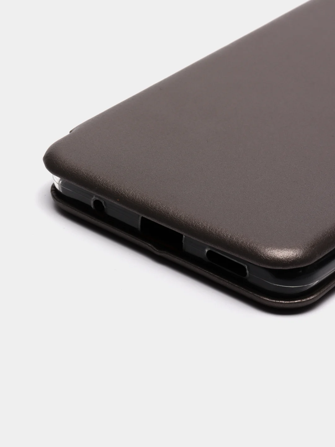 Серебряный чехол-книжка Xiaomi Redmi Note 10 Pro