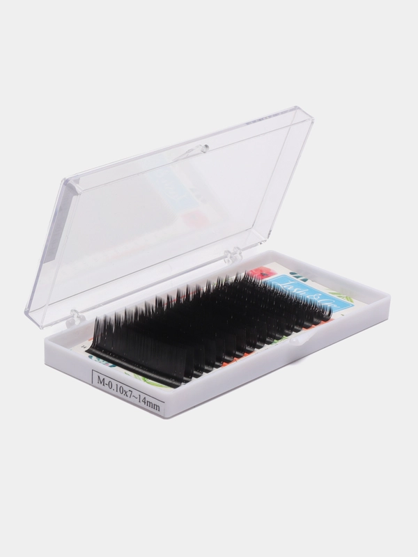 Ресницы для наращивания черные Lash&Go, микс, 16 линий