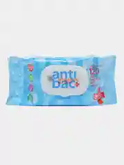Светло-синий антибактериальные влажные салфетки AntiBac, 120шт