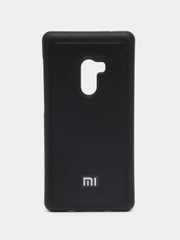 Силиконовый чехол с кожаной вставкой на Xiaomi Mi Mix 2