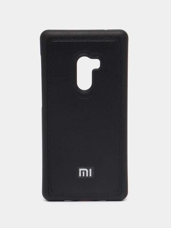 Силиконовый чехол с кожаной вставкой на Xiaomi Mi Mix 2