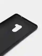 Серый силиконовый чехол с кожаной вставкой на Xiaomi Mi Mix 2