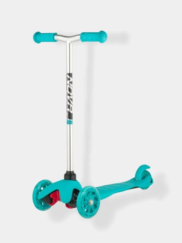 Самокат-кикборд детский Novatrack Disco-kids Start, световые колёса, 120 х 24, 76 х 24 мм