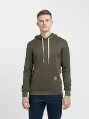 Зелёный хаки худи мужское с начесом