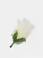Белый искусственный цветок, бутон розы