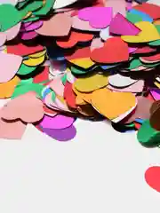 Прозрачный конфетти круглой формы металик