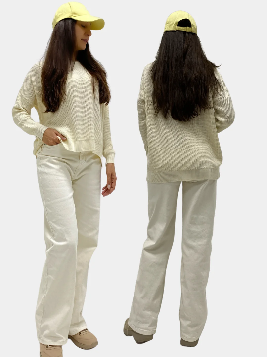 Молочный теплый свитшот женский, с капюшоном, oversize