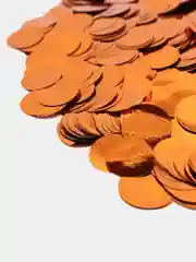 Оранжевый конфетти круглой формы металик