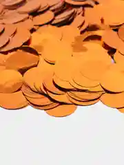 Оранжевый конфетти круглой формы металик