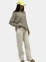 Бежевый теплый свитшот женский, с капюшоном, oversize