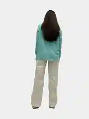 Мятный теплый свитшот женский, с капюшоном, oversize